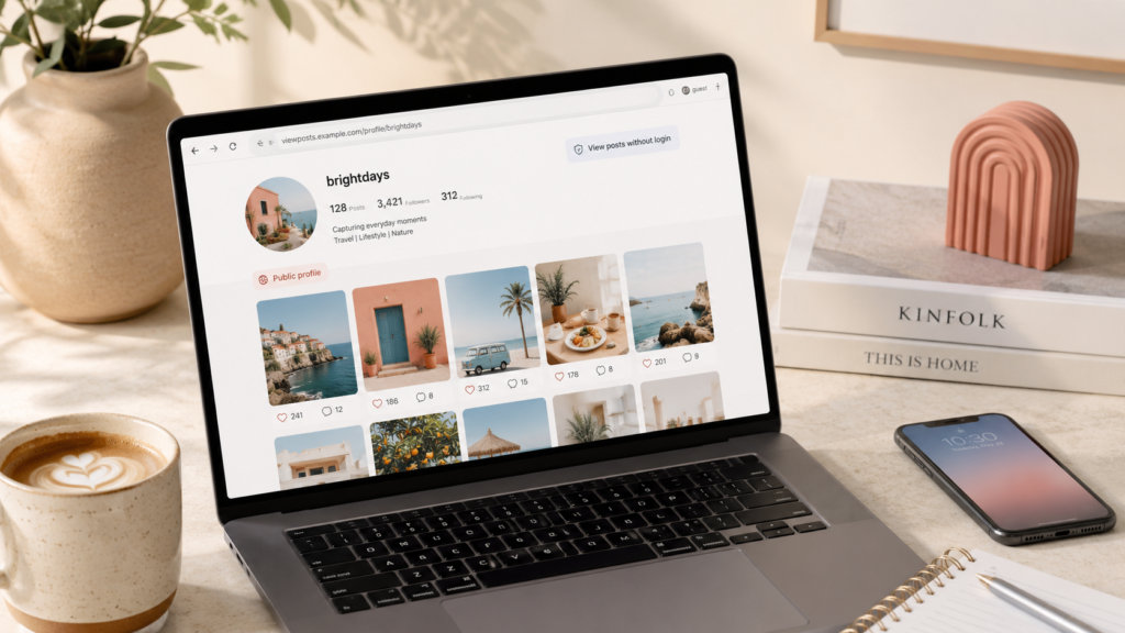 Vedere post Instagram senza account da browser su un profilo pubblico